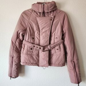 PATRIZIA PEPE Dusty Pink Puffer Coat 42